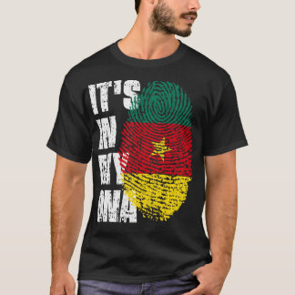 ITS IN MY DNA Cameroon Flag Boy Girl Gift T-Shirt