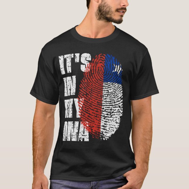 IT'S IN MY DNA Chile Flag Boy Girl Gift T-Shirt (Front)