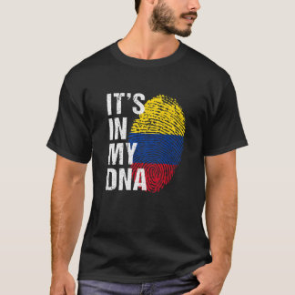 It's in My DNA colombian Pride colombia Flag men T-Shirt