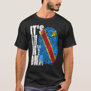 Its In My Dna Congo African Afro Tee Drc Dr Congo