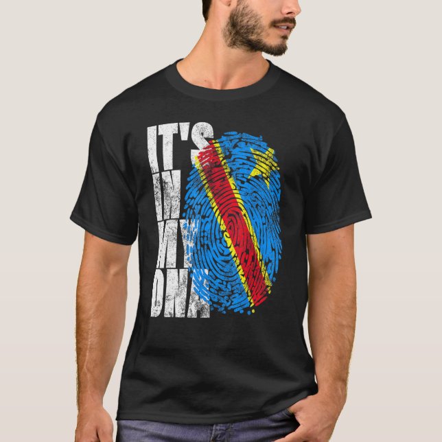 Its In My Dna Congo African Afro Tee Drc Dr Congo  (Front)