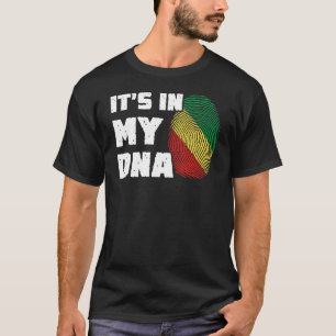 It's In My DNA Congo Flag Fingerprint Men Women T-Shirt