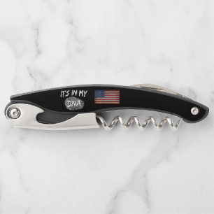 IT'S IN MY DNA COUNTRY FLAG CUSTOMIZABLE CORKSCREW