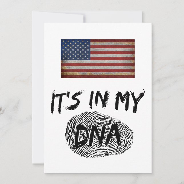 IT'S IN MY DNA COUNTRY FLAG CUSTOMIZABLE INVITATION (Front)