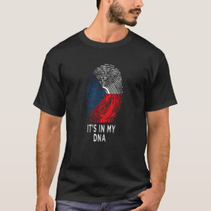 IT'S IN MY DNA Czech Republic Flag Czech Roots T-Shirt