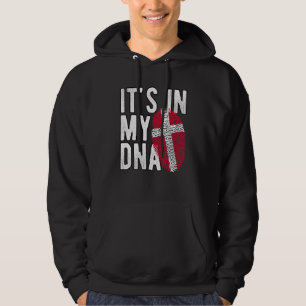 it's in my DNA Denmark flag Fingerprint Hoodie
