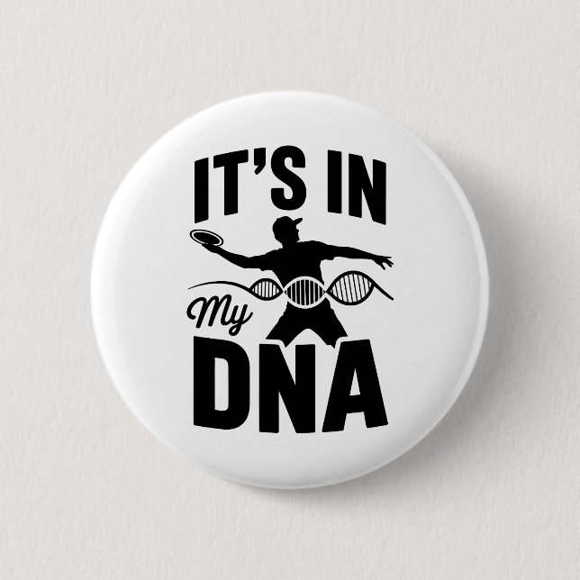 It's in My Dna Disc Golf 2 Inch Round Button (Front)