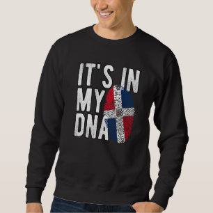 it's in my DNA Dominican Republic flag Fingerprint Sweatshirt