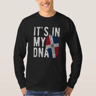 it's in my DNA Dominican Republic flag Fingerprint T-Shirt