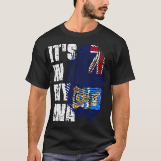 ITS IN MY DNA Falkland Islands Flag Boy Girl Gift T-Shirt