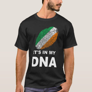 It's In My Dna Fingerprint Ireland Irish Flag St P T-Shirt