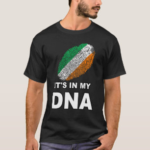 It's In My Dna Fingerprint Ireland Irish Flag St P T-Shirt
