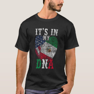 Its In My Dna Fingerprint Mexico For Christmas T-Shirt