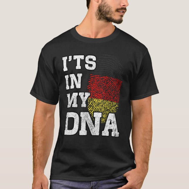 It's In My DNA German Fingerprint Proud Germany Fl T-Shirt (Front)