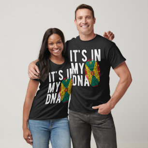 It's in my DNA Grenada Flag Fingerprints T-Shirt