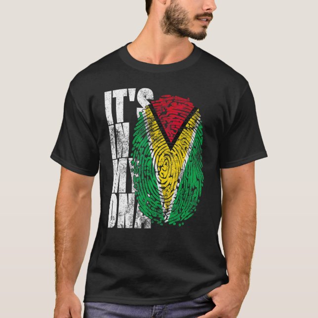 It's In My Dna Guyana Graphic For Men Women Guyane T-Shirt (Front)