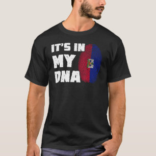 It's In My DNA Haiti Flag Fingerprint Men Women T-Shirt
