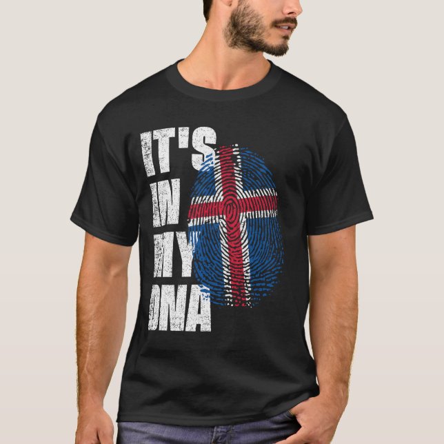 IT'S IN MY DNA Iceland Flag T-Shirt (Front)