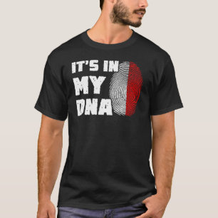 It's In My DNA Indonesia Flag Fingerprint Men Wome T-Shirt
