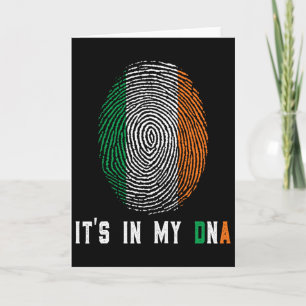 It's In My Dna Ireland Irish Flag Gifts Men Women Card
