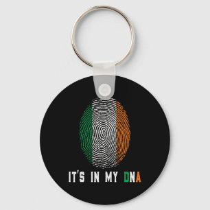It's In My Dna Ireland Irish Flag Gifts Men Women Keychain