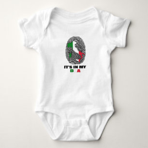 It's In My DNA Italy Patriotic Proud Italian Baby Bodysuit
