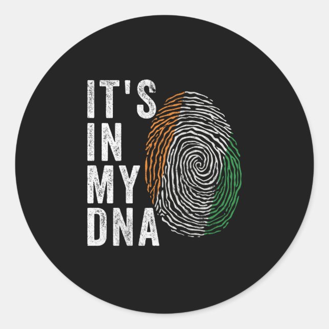 It's In My DNA - Ivory Coast Flag Classic Round Sticker (Front)