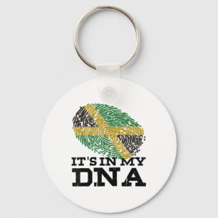 Its In My Dna Jamaican Jamaica Flag Vacation Gifts Keychain