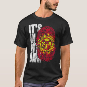 It's In My Dna Kyrgyzstan Country Flag Genes Vinta T-Shirt