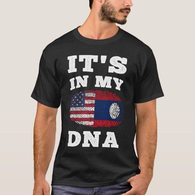 Its In My DNA Laotian American T-Shirt (Front)