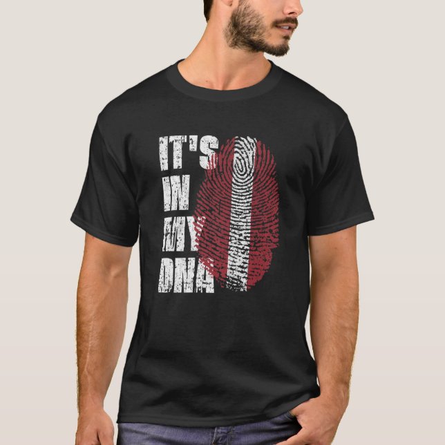 IT's IN MY DNA Latvia Flag Latvian T-Shirt (Front)