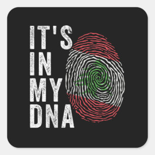 It's In My DNA - Lebanon Flag Square Sticker