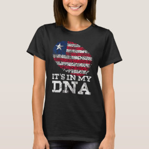 It's In My Dna Liberia Country Flag Genes Vintage  T-Shirt