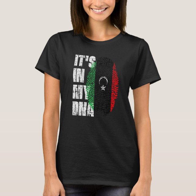 It's In My Dna Libya Flag Libyan T-Shirt (Front)