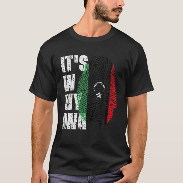 IT's IN MY DNA Libya Flag Libyan T-Shirt (Front)