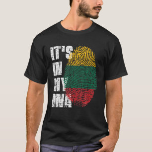 IT's IN MY DNA Lithuania Flag Lithuanian T-Shirt