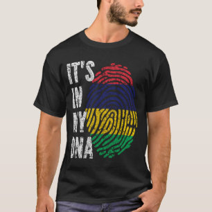 IT'S IN MY DNA Mauritius Flag Men Women Kids T-Shirt