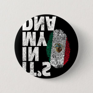 It's In My Dna Mexican Mexico Flag Cinco De Mayo S 2 Inch Round Button