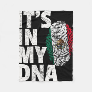 It's In My Dna Mexican Mexico Flag Cinco De Mayo S Fleece Blanket