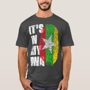 ITS IN MY DNA Myanmar Flag Boy Girl Gift T-Shirt