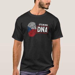 Its In My DNA National Flag Czech Patriotic Czech  T-Shirt