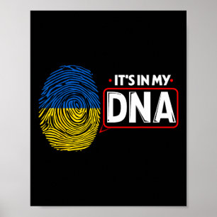 Its In My Dna National Flag Ukrainian Patriotic Uk Poster