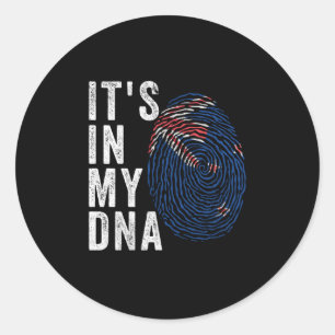 It's In My DNA - New Zealand Flag Classic Round Sticker