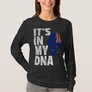 It's In My Dna New Zealand Flag Men Women Kids T-Shirt