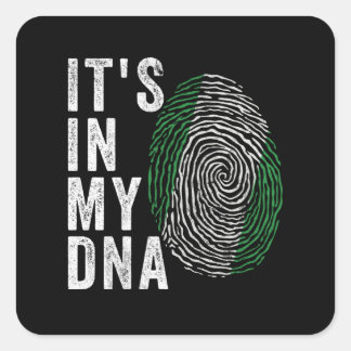 It's In My DNA - Nigeria Flag Square Sticker