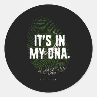 It'S In My Dna Pakistan Flag Pakistani Roots Classic Round Sticker