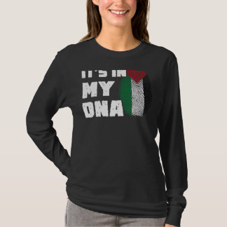 It's In My DNA Palestine Flag Fingerprint Men Wome T-Shirt