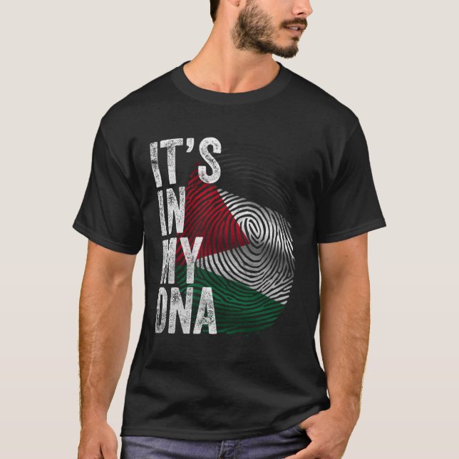 It'S In My Dna Palestine Flag Palestinian T-Shirt (Front)