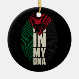 It's In My DNA Palestinian Arabic Palestine Flag Ceramic Ornament