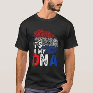 It's In My DNA Paraguay Flag Fingerprint Patriotic T-Shirt